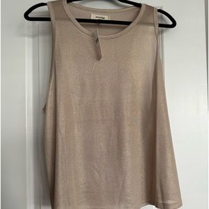 Beautiful light shimmery gold racer back tank top BRAND NEW from Anthropologie